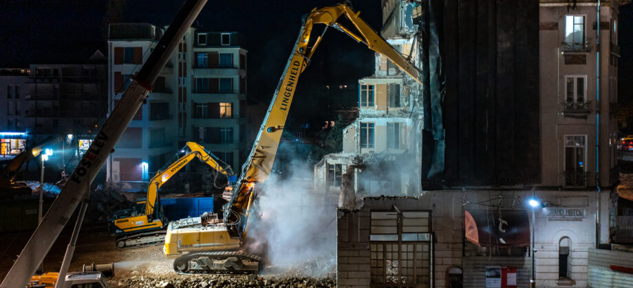 Démolition d’un ensemble immobilier au centre-ville de Troyes