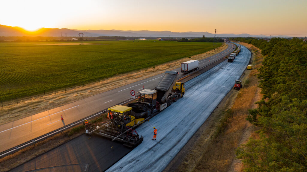 Renouvellement de la couche de roulement sur l’Autoroute A35