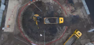 Construction d'un bassin de pollution enterré de 1 800 m³ à Lingolsheim.