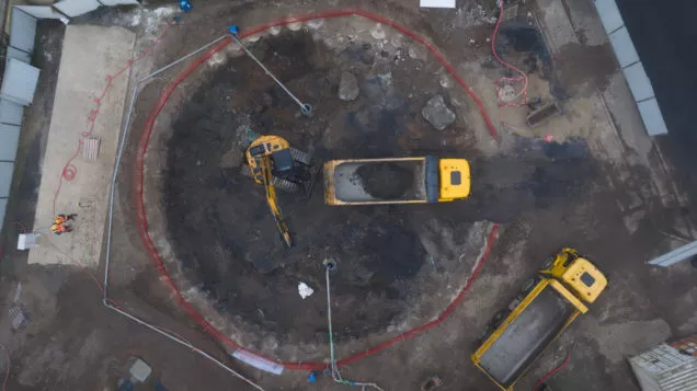 Construction d'un bassin de pollution enterré de 1 800 m³ à Lingolsheim.